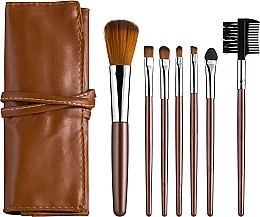 Makeup Brushes Set, 7 pcs, turquoise - Avenir Cosmetics — photo N1