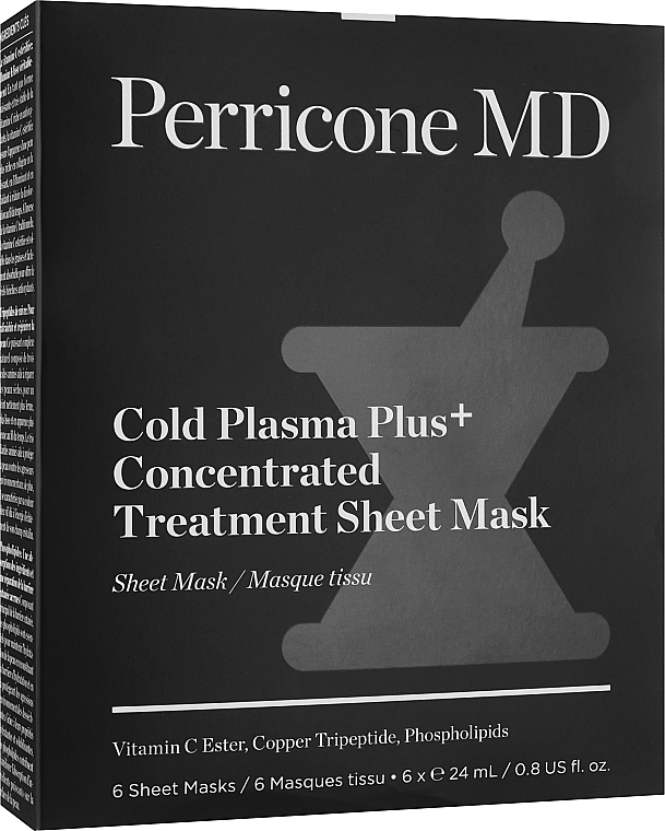 Facial Mask - Perricone MD Gold Plasma Plus+ Concentrated Treatment Sheet Mask — photo N1