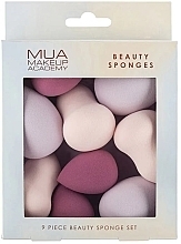 Fragrances, Perfumes, Cosmetics Makeup Sponge Set, 9 pcs. - MUA 9 Piece Makeup Sponge Set