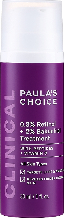 Anti-Aging Retinol & Bakuchiol Serum - Paula's Choice Clinical 0.3% Retinol + 2% Bakuchiol Treatment — photo N1