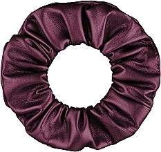 Faux Leather Classic Scrunchie, marsala - MAKEUP Hair Accessories — photo N1