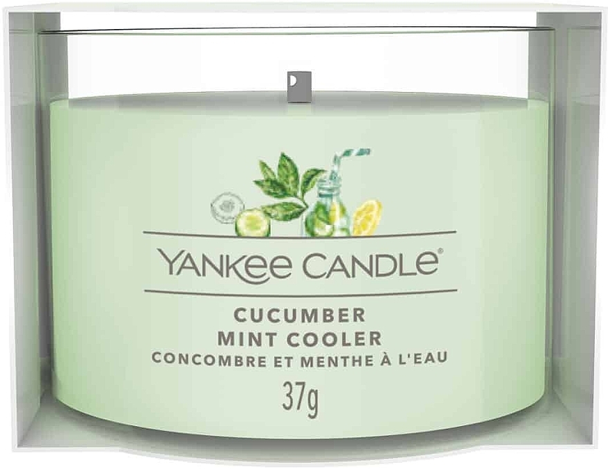 Mini Scented Candle in Glass - Yankee Candle Cucumber Mint Cooler Mini — photo N1