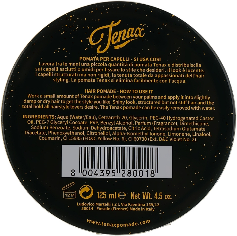 Hair Styling Pomade - Tenax Hair Pomade Strong — photo N12