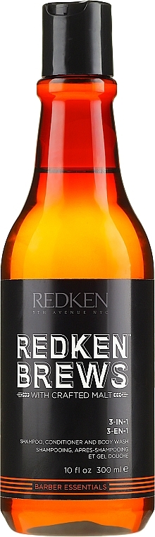 Shampoo, Conditioner and Body Wash 3in1 - Redken Brews 3-in-1 Shampoo, Conditioner & Body Wash — photo N1