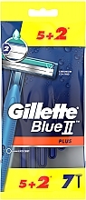 Disposable Razor Set, 5+2 pcs - Gillette Blue II Plus — photo N4