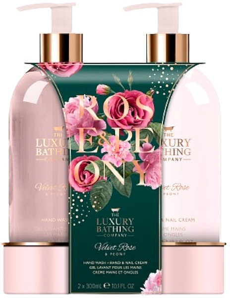 Set - Grace Cole The Luxury Bathing Company Velvet Rose And Peony Delightful Duo (h/wash/300ml + h/cr/300ml) — photo N1