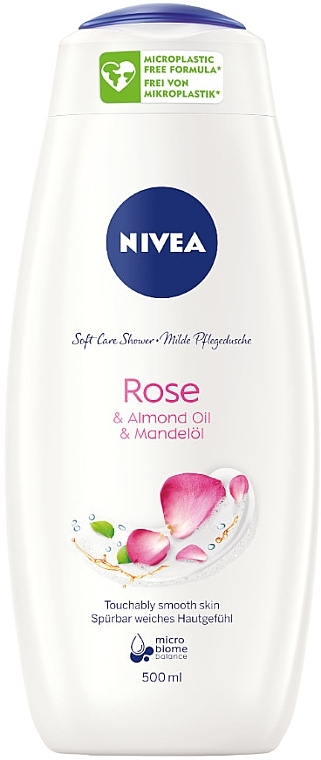 Shower Cream-Gel 'Milk and Rose' - NIVEA Rose And Milk Bath Care Cream Shower — photo N2