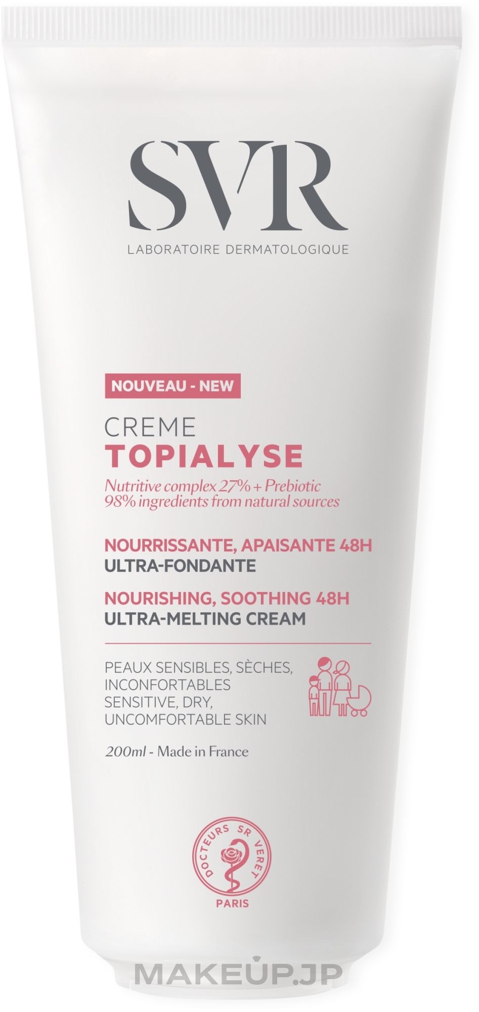 Nourishing & Soothing Face & Body Cream - SVR Topialyse Nourishing Soothing 48H Cream — photo 200 ml