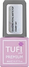 Fragrances, Perfumes, Cosmetics Gold & Shimmer Matte Top Coat - Tufi Profi Premium Diamond Potal Matte Top