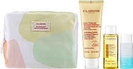 Normal & Dry Skin Care Set - Clarins La Routine Moisturizing Cleansing Box (f cl/cr/125ml + makeup remover/30ml + bag/1pc + f/ton/50ml) — photo N2