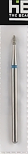 Diamond Nail File Drill Bit, bullet, L-4 mm, 1.6 mm, blue - Head The Beauty Tools — photo N1
