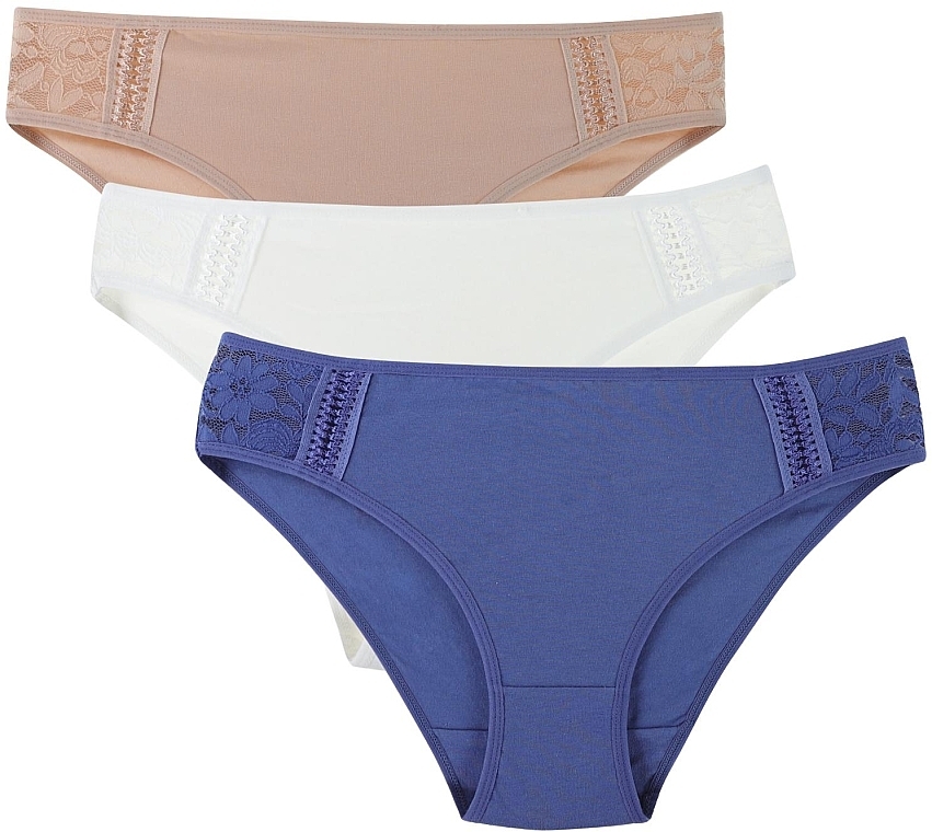 Women's Cotton Briefs, Dark Blue - Moraj — photo N1