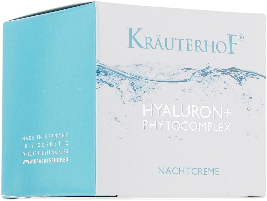 Night Cream with Phytocomplex & Hyaluronic Acid - Krauterhof Hyaluron Phytocomplex Night Cream — photo N3
