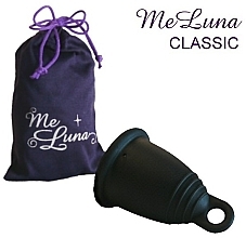 Menstrual Cup with Loop, size S, black - MeLuna Classic Menstrual Cup — photo N1