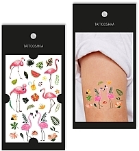 Fragrances, Perfumes, Cosmetics Temporary Tattoo "Pink Flamingo" - Tattooshka