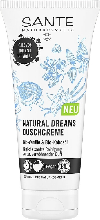 Vanilla & Coconut Shower Cream - Sante Natural Dreams Organic Vanilla & Coconut Shower Cream — photo N1