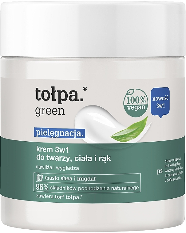 Moisturizing Face, Body & Hand Cream - Tolpa Green 3 In 1 Cream — photo N1