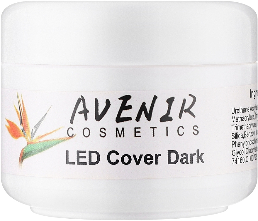 Nail Extension Gel - Avenir Cosmetics LED Cover Dark — photo N1