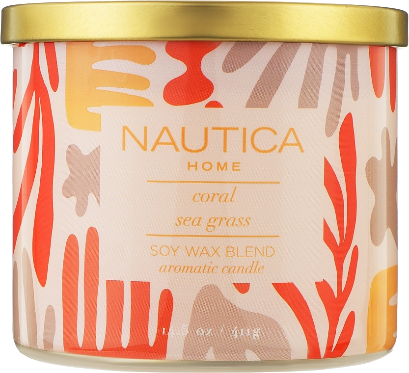 Coral Sea Grass Scented Candle - Nautica Coral Sea Grass Candle — photo N1