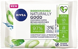 Fragrances, Perfumes, Cosmetics Cleasning Aloe Face Wipes - Nivea Naturally Good Wipes