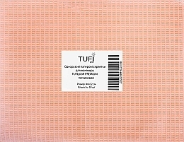 Fragrances, Perfumes, Cosmetics Manicure Paper Napkins, moisture-resistant, 40 x 32 cm, peach color - Tuffi Proffi Premium