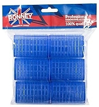 Fragrances, Perfumes, Cosmetics Velcro Curlers 40/63, blue - Ronney Professional Velcro Roller