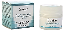 Fragrances, Perfumes, Cosmetics Face & Eye Cream - Sostar Anti-ageing Eye & Face Cream with SPF15