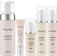 Set - Oriflame NovAge Skinrelief (foam/150ml + eye/cr/15ml + serum/30ml + d/cr/50ml + n/cr/50ml) — photo N2