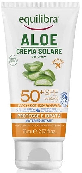 Sunscreen - Equilibra Aloe Sun Cream SPF50+ — photo N2