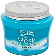 Fragrances, Perfumes, Cosmetics Olives, Papaya & Green Tea Hair Mask - Dr. Sea Hair Mask Olive & Papaya & Green Tea