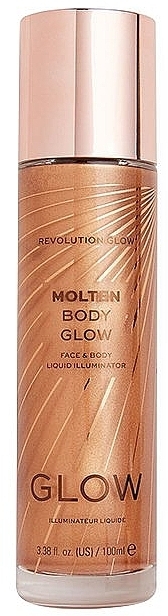 Face & Body Highlighter - Makeup Revolution Molten Body Glow Face & Body Liquid Illuminator — photo N2