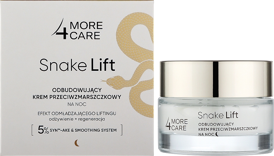 Revitalizing Night Face Cream - More4Care Snake Lift Rebuilding Anti-Wrinkle Night Cream — photo N2