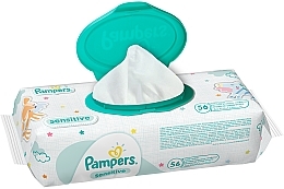 Baby Wet Wipes 'Sensitive', 56 pcs - Pampers — photo N6