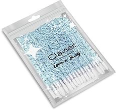 Lip Gloss Applicator, white with blue glitter - Clavier — photo N1