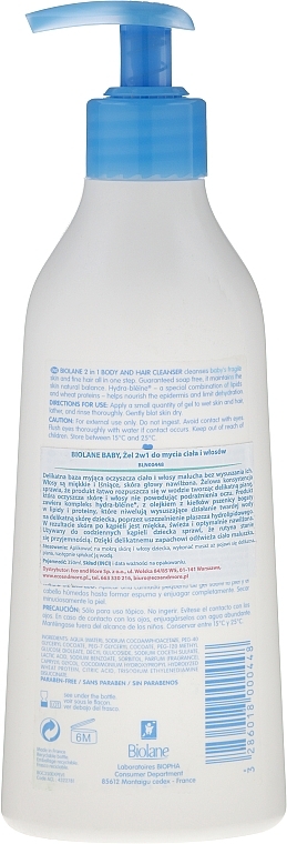 2-in-1 Bath & Shampoo - Biolane Baby 2 in 1 Body and Hair Cleanser — photo N2