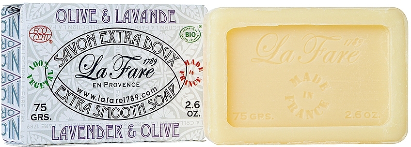 Lavender & Olive Soap - La Fare 1789 Extra Smooth Soap Lavender And Olive — photo N1