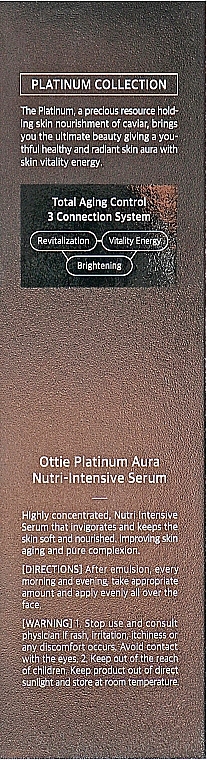 Platinum Luxury Anti-Aging Serum - Ottie Platinum Aura Vital Nutri-Intensive Serum — photo N3