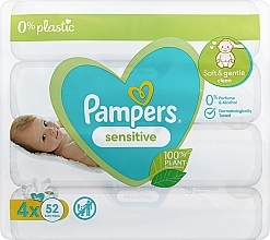 Fragrances, Perfumes, Cosmetics Baby Wet Wipes, 4x52 pcs - Pampers Sensitive