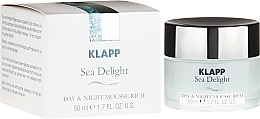 Fragrances, Perfumes, Cosmetics Nourishing Cream Mousse "Sea Delight" - Klapp Sea Delight Day & Night Mousse Rich