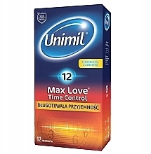 Condoms, 12 pcs. - Unimil Max Love Time Control — photo N1