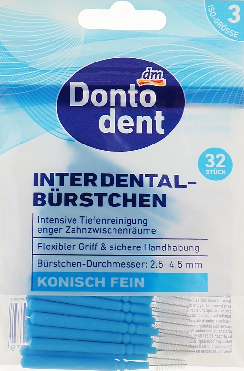 Interdental Brushes, 0.6 mm ISO 3 - Dontodent Blau — photo N1