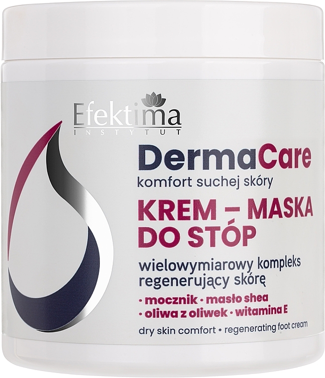 Regenerating Foot Cream-Mask - Efektima Derma Care Dry Skin Comfort Regenerating Foot Cream — photo N1