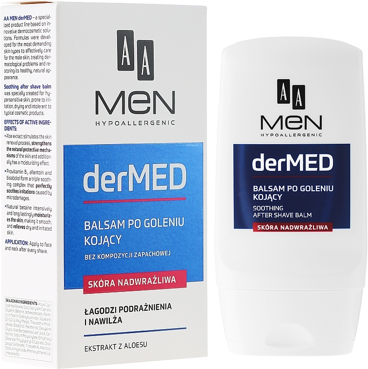 After Shave Balm for Extra Sensitive Skin - AA Men derMED After-Shave Balm — photo N2