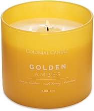 Fragrances, Perfumes, Cosmetics Scented Candle with Three Wicks - Colonial Candle Scented With Three Wicks Gold en Amber