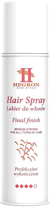 Hair Spray - Hegron Hair Spray Final Finish Medium Strong For All Types Of Hair — photo N1