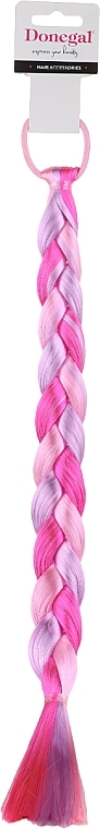 Clip with Hair Strand, FA-5648+1, pink + light pink + purple  - Donegal — photo N1