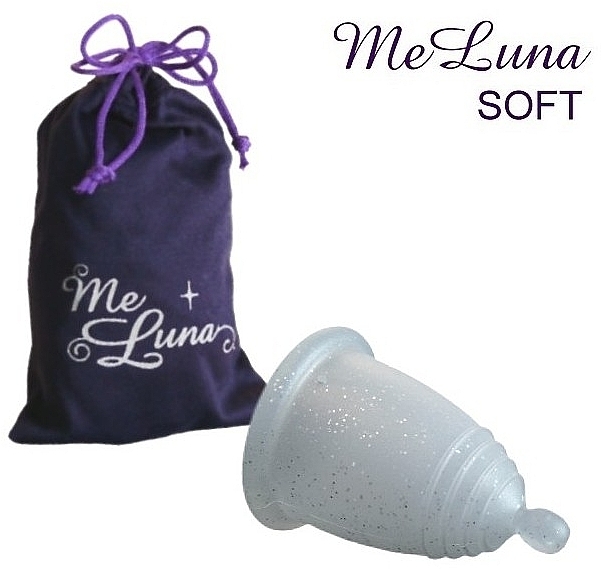 Menstrual Cup with Ball, size L, shimmering - MeLuna Soft Menstrual Cup Ball — photo N1