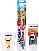 Fragrances, Perfumes, Cosmetics Giraffe 2 Set - Jordan Junior (toothpaste/50ml + toothbrush/1pc + cup)