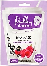 Sheet Face Mask 'Acai Berries and Raspberry' - Milky Dream — photo N2