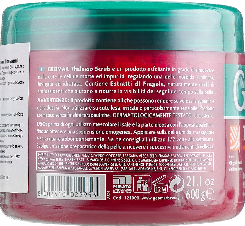 Thalasso Body Scrub "Sea Salt & Strawberry" - Geomar Thalasso Scrub Emollient — photo N5